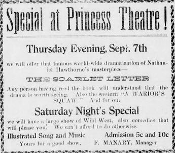 Princess Theatre - 07 SEP 1911
